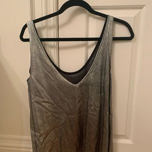 Silver low back cami
